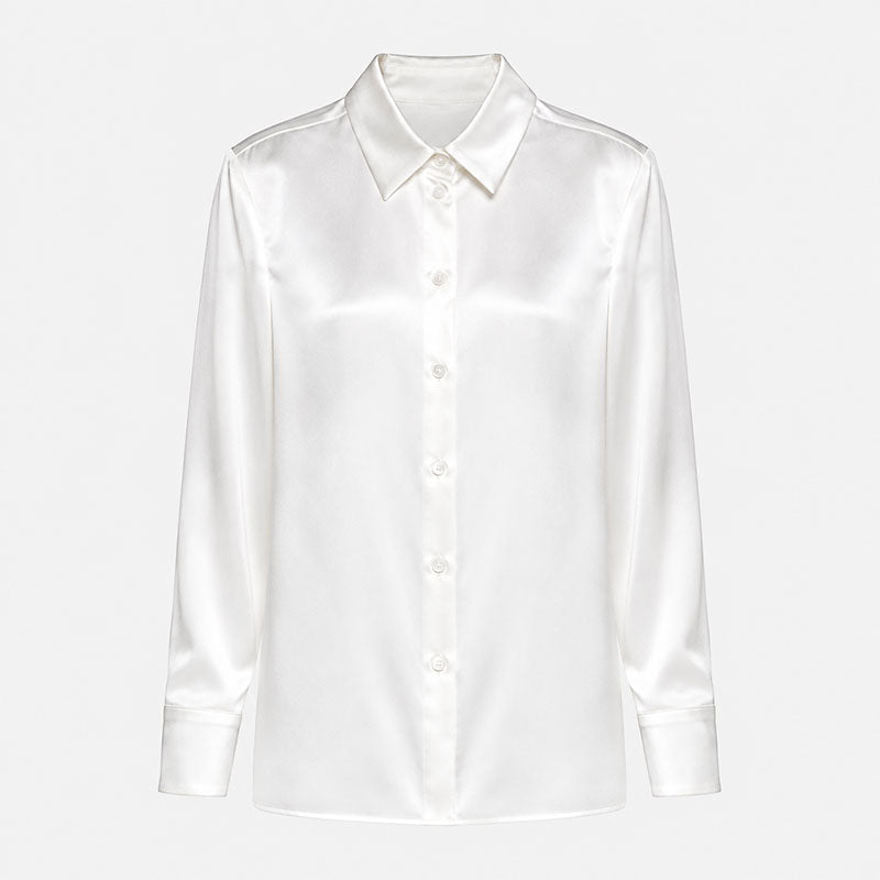 Camicia Satinata Bianca